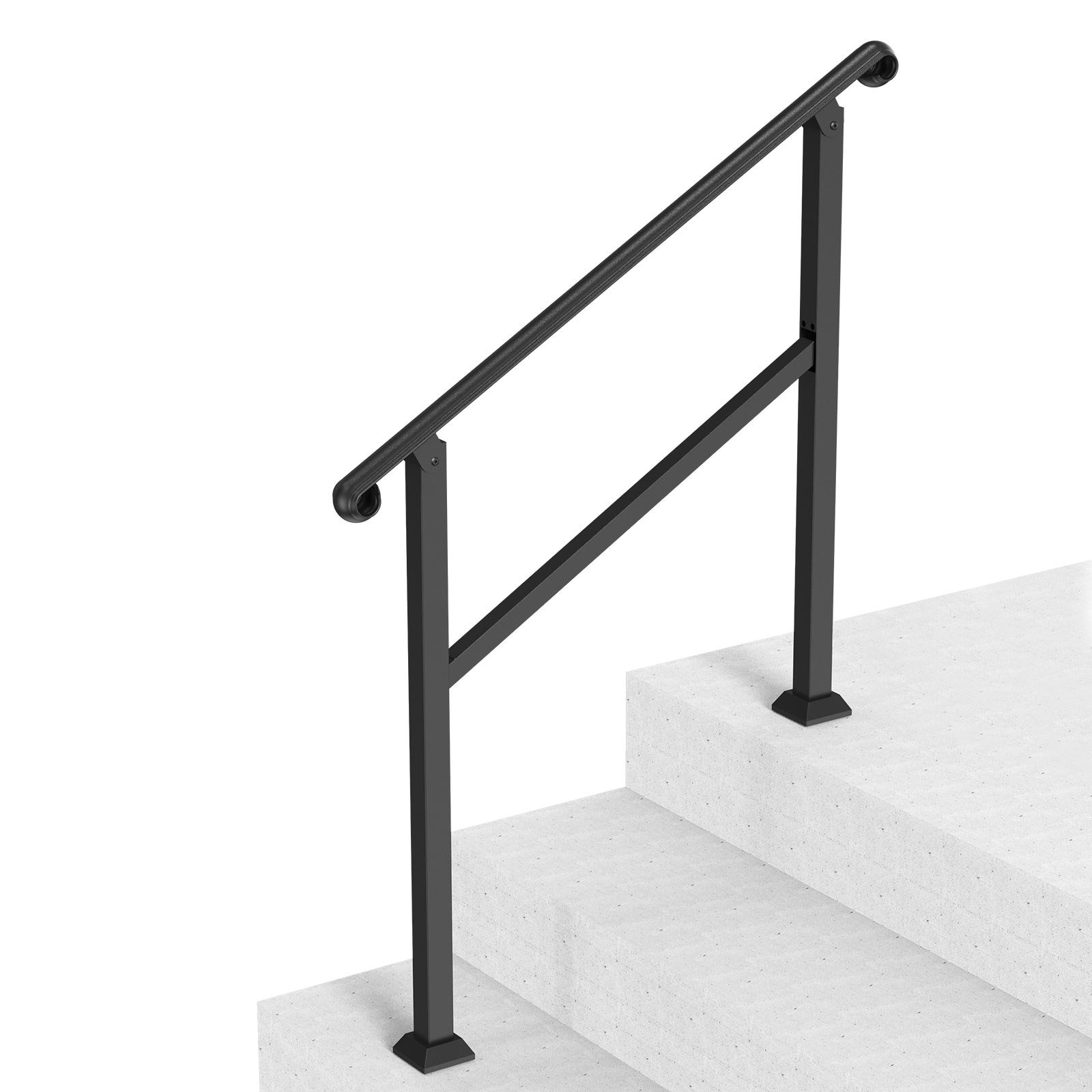 2-3 Step Handrails For Outdoor Steps For Seniors Porch Deck Post_voghion.com